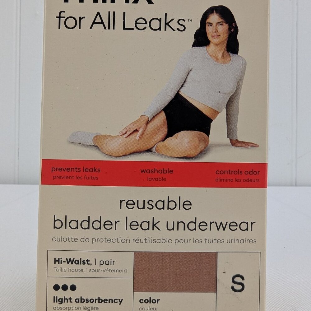 Thinx Reusable Bladder Leak Underwear Small High Waist Light Absorbency New